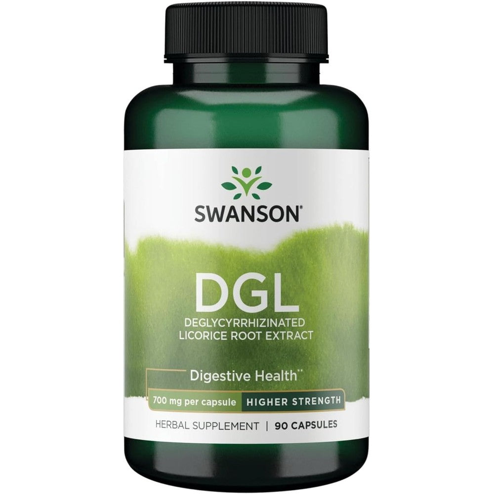 Swanson High Potency DGL Licorice Root 700mg 90 Capsules front view