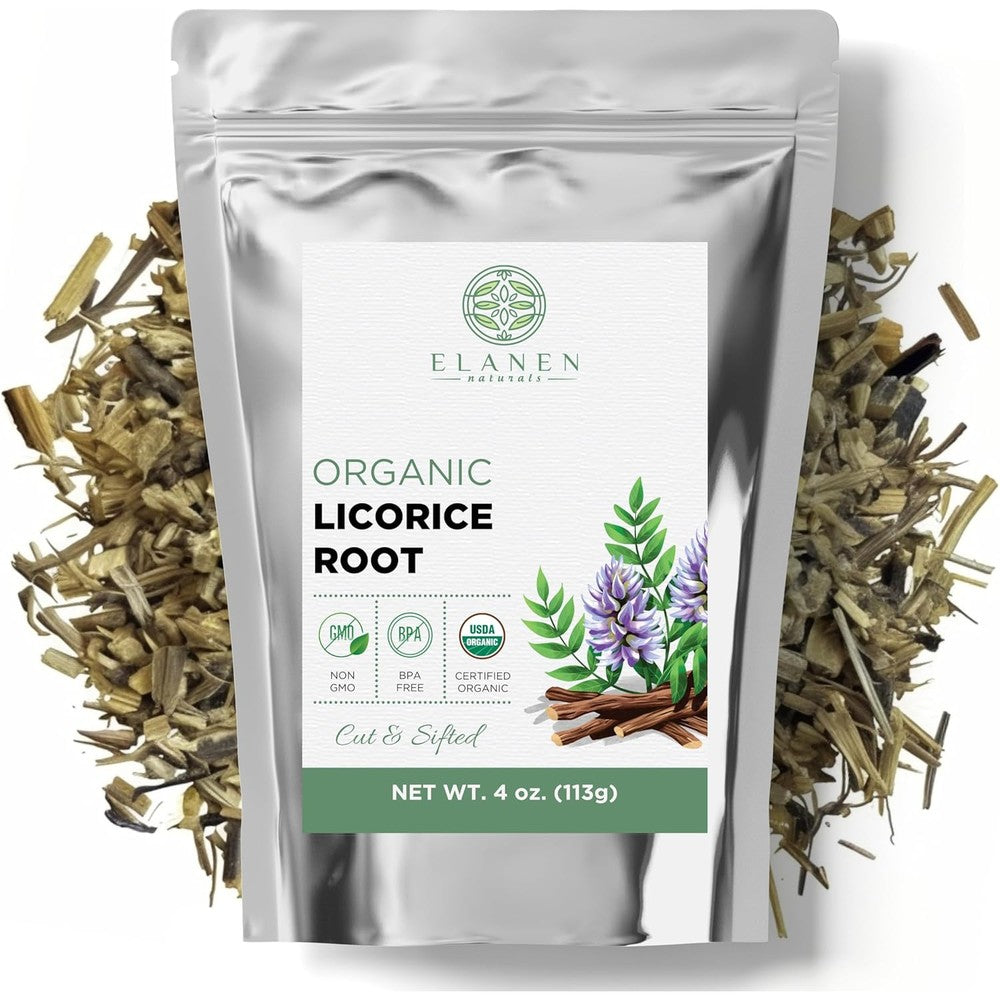 Elanen Naturals organic licorice root pouch front view