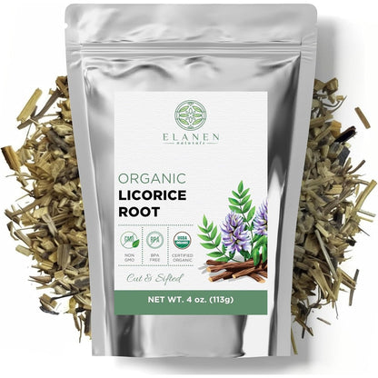 Elanen Naturals organic licorice root pouch front view