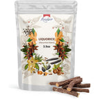 Ramaroma Natural Licorice Mulethi Root Sticks front view in packaging.