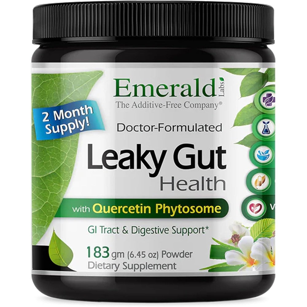 Emerald Laboratories Leaky Gut Health digestive support powder bottle front view