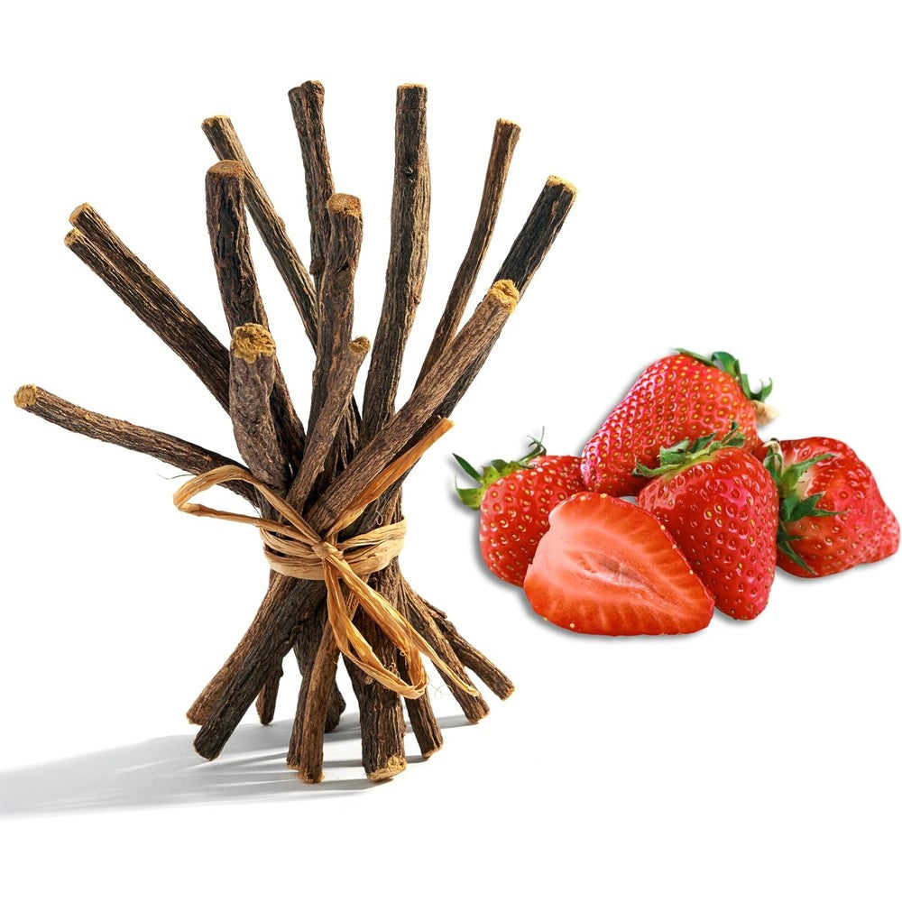 Aroma Depot Strawberry Licorice Root Chewable Sticks front view package