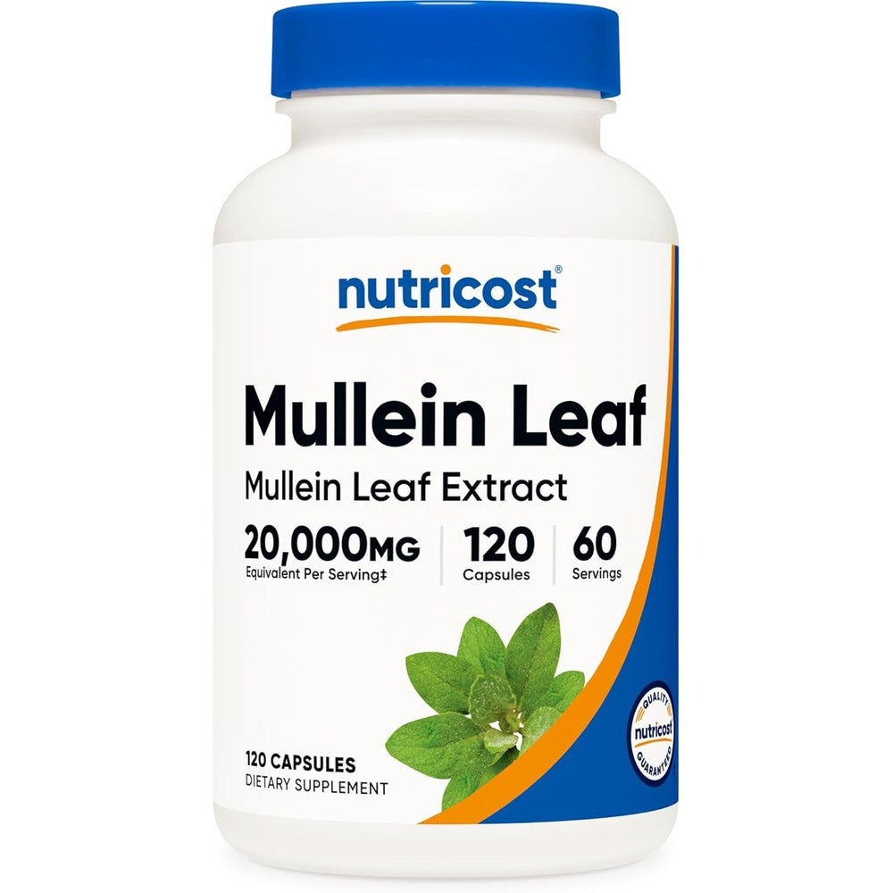 Nutricost Mullein Leaf Extract 20000mg front bottle view
