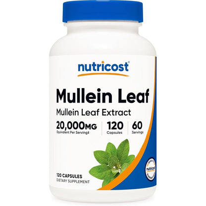 Nutricost Mullein Leaf Extract 20000mg front bottle view