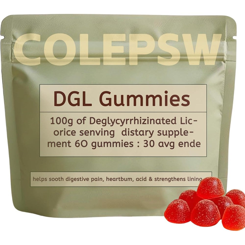COLEPSW DGL Licorice Root Extract Gummies Front View Digestive Health Support