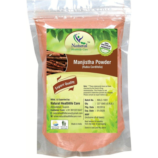 Natural Healthlife Care Manjistha Root Powder 227g front view packaging