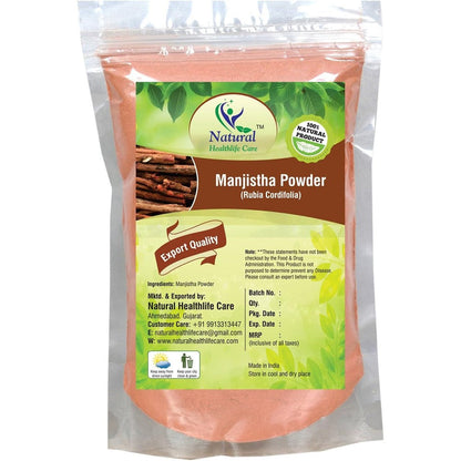 Natural Healthlife Care Manjistha Root Powder front view 100g pouch
