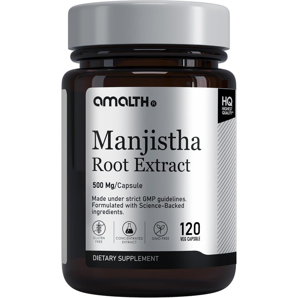 Amalth Manjistha Root Ayurvedic Extract 120 capsules front view