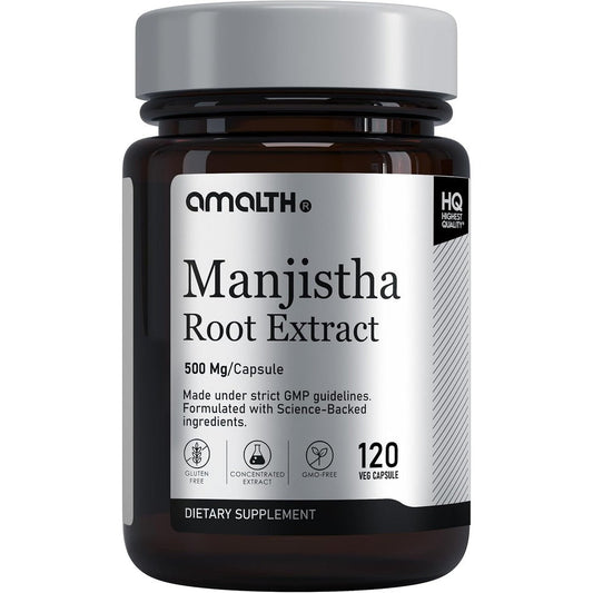 Amalth Manjistha Root Ayurvedic Extract 120 capsules front view