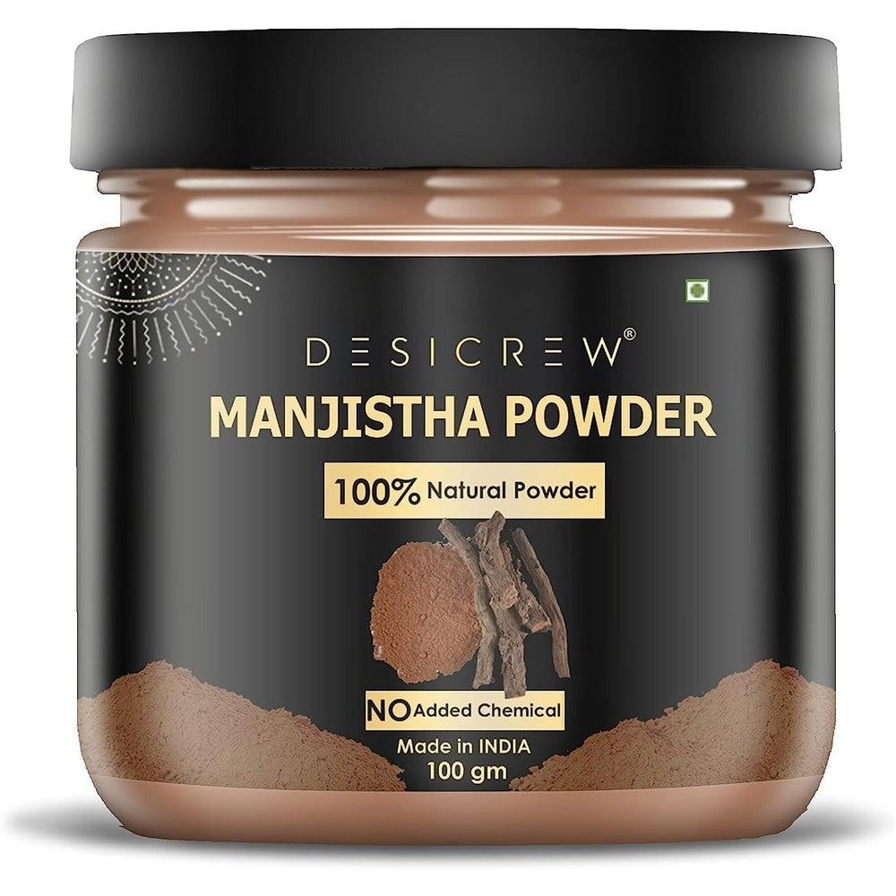 Desicrew Sheltr Manjistha Root Powder 100g front view for skincare