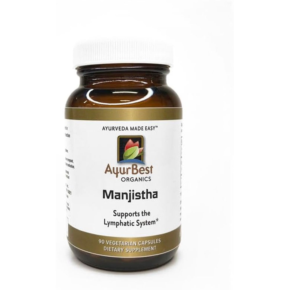 AyurBest Manjistha 400mg herbal capsules front view bottle