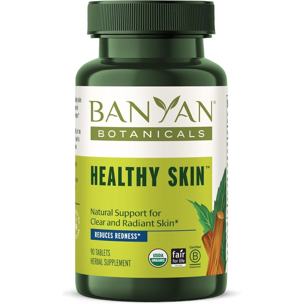 Banyan Botanicals Organic Healthy Skin 90 Tablets front view
