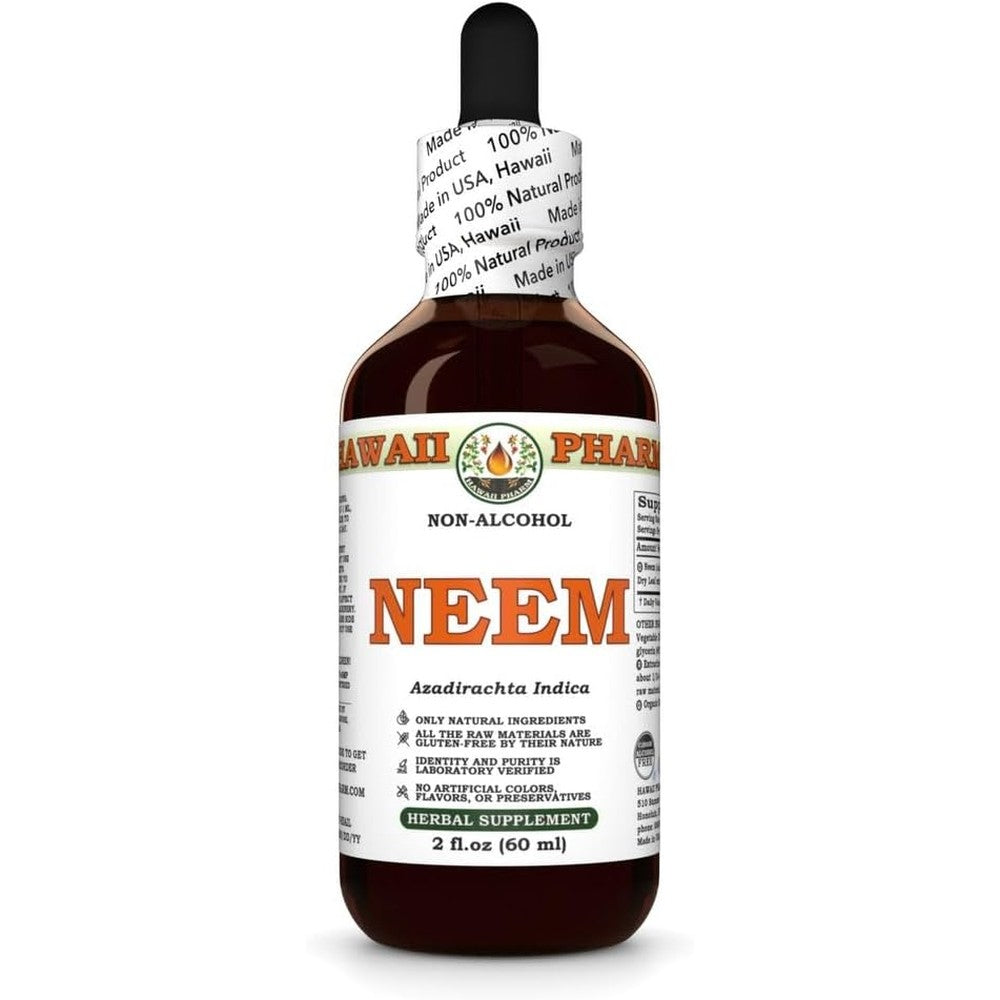 Hawaii Pharm Neem Alcohol Free Liquid Extract front view