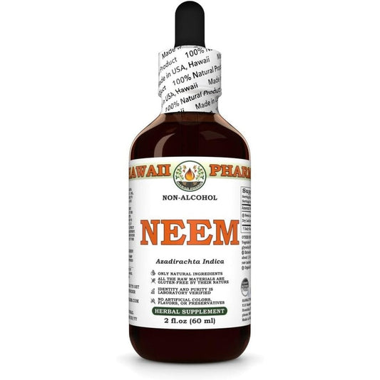 Hawaii Pharm Neem Alcohol Free Extract front view bottle