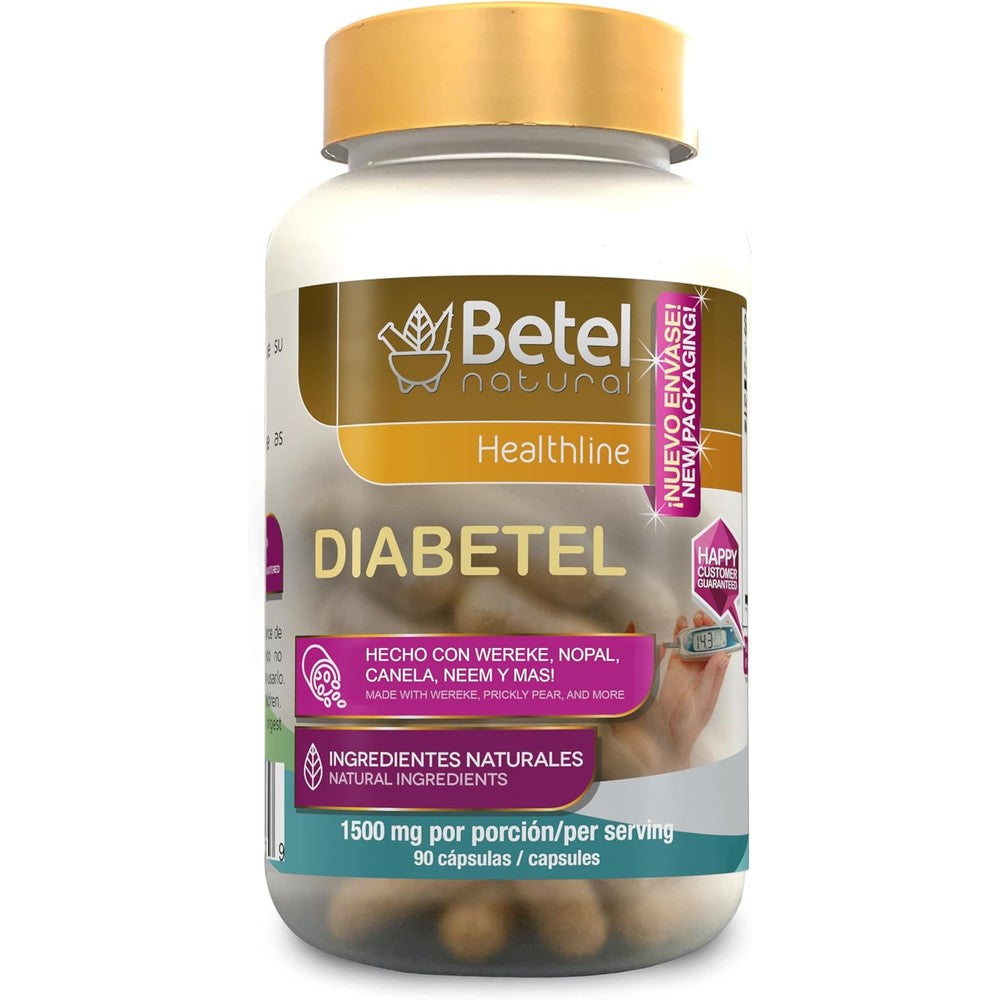 Betel Natural Diabetel 90 Capsules Front View