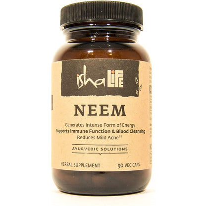 Isha Organic Neem Leaf 900mg 90 Capsules Front View