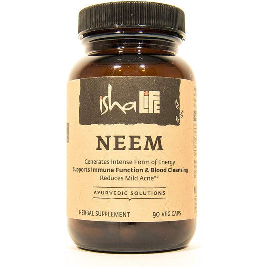 Isha Organic Neem Leaf 900mg 90 Capsules Front View