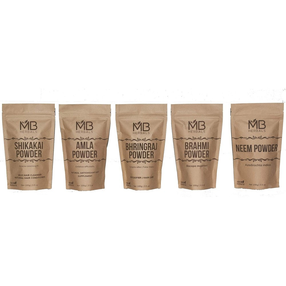 MB Herbals Hair Care Powder Combo Pack front view