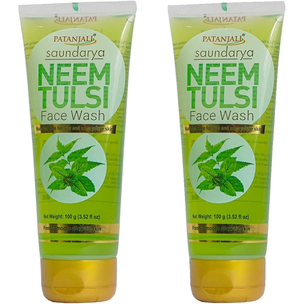 Patanjali Neem Tulsi Face Wash 100g Pack Of 2 front view