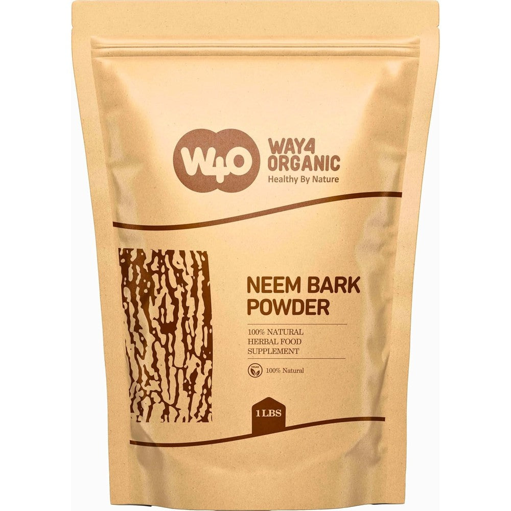 Way4Organic Neem Bark Powder 16 Ounce front package
