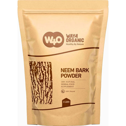 Way4Organic Neem Bark Powder 16 Ounce front package