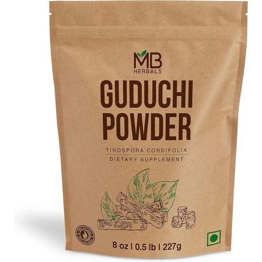 MB Herbals Wildcrafted Guduchi Powder Front View Pouch