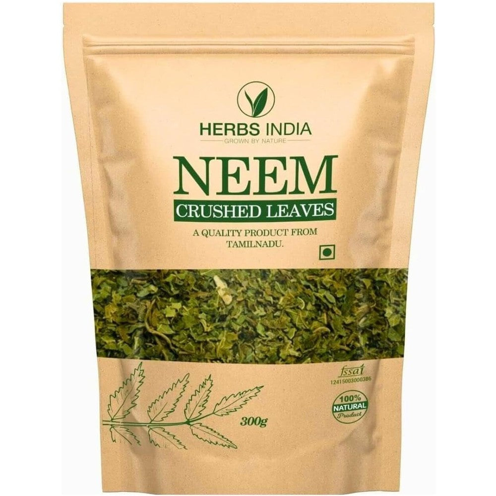 Herbsindia Crushed Neem Leaves 300g front packaging