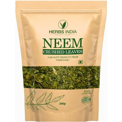 Herbsindia Crushed Neem Leaves 300g front packaging