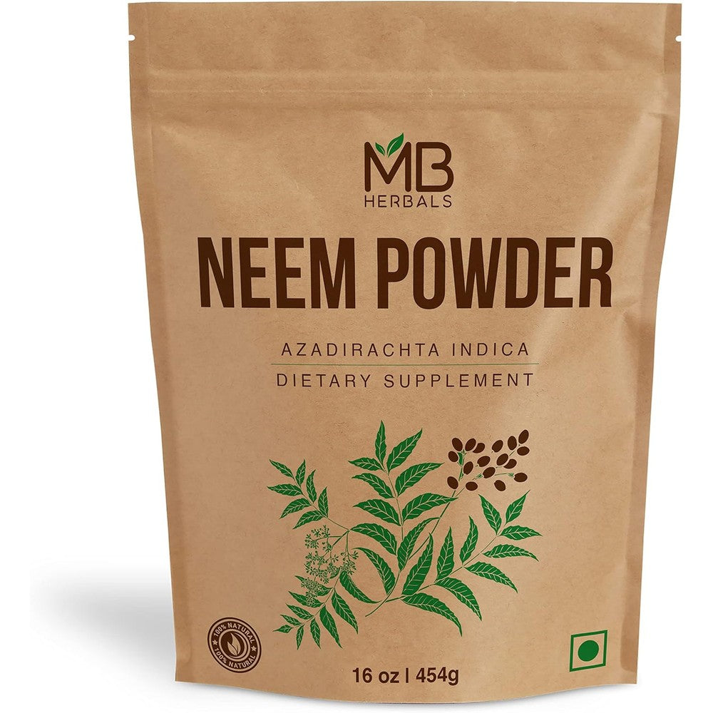 MB Herbals Pure Wildcrafted Neem Leaf Powder front view