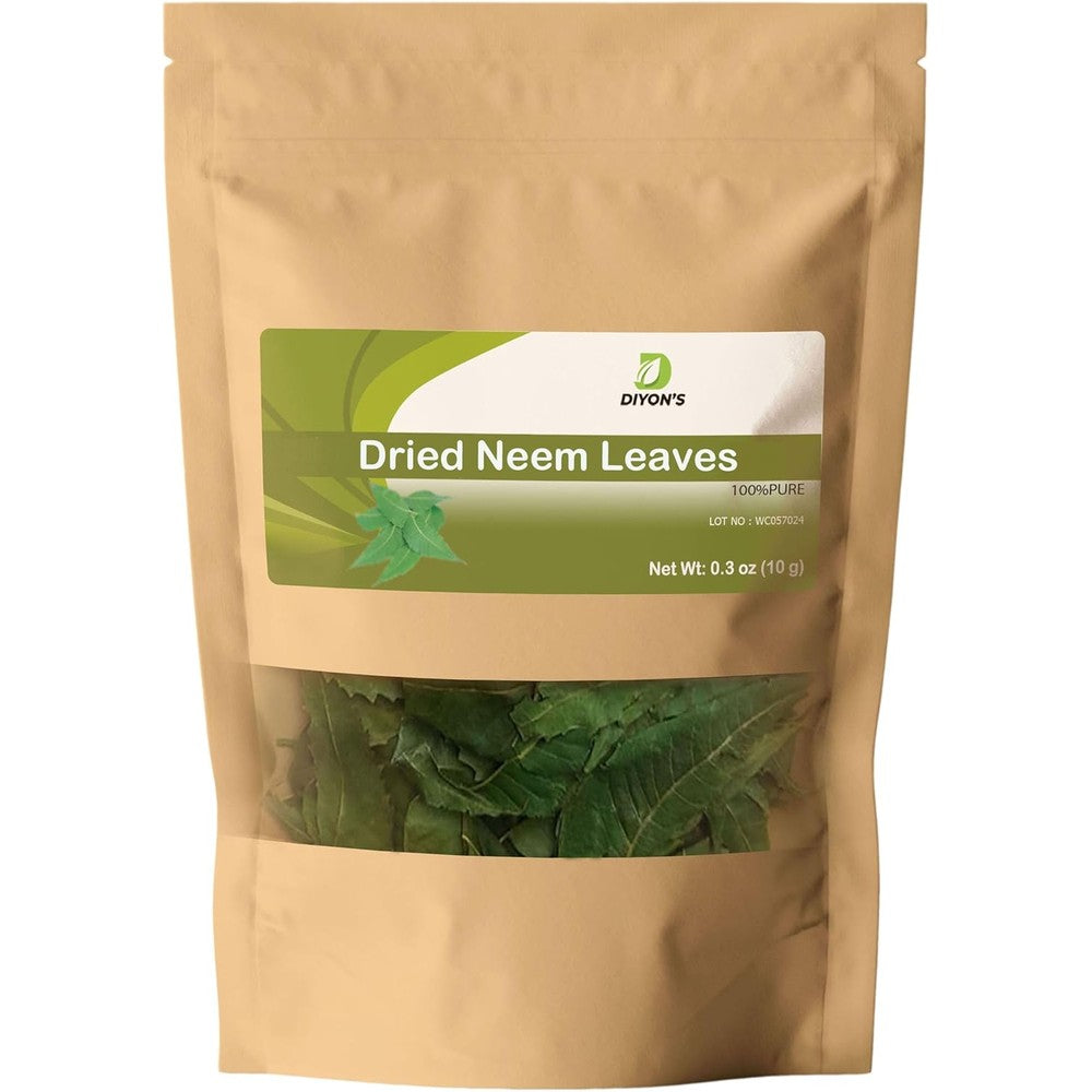 Diyons Whole Dried Neem Leaves Front View Pouch