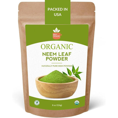 Spicy Organic Neem Leaf Powder front view for skincare