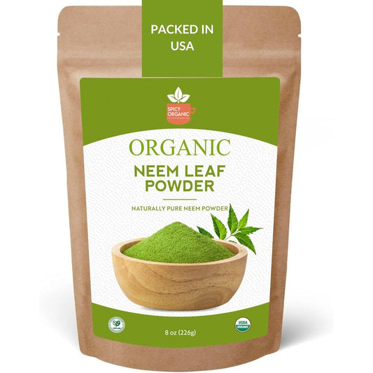 Spicy Organic Neem Leaf Powder front view for skincare