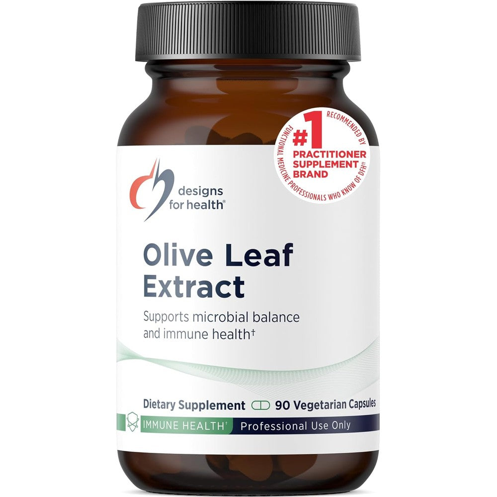 Designs For Health Olive Leaf Extract 500mg bottle front view