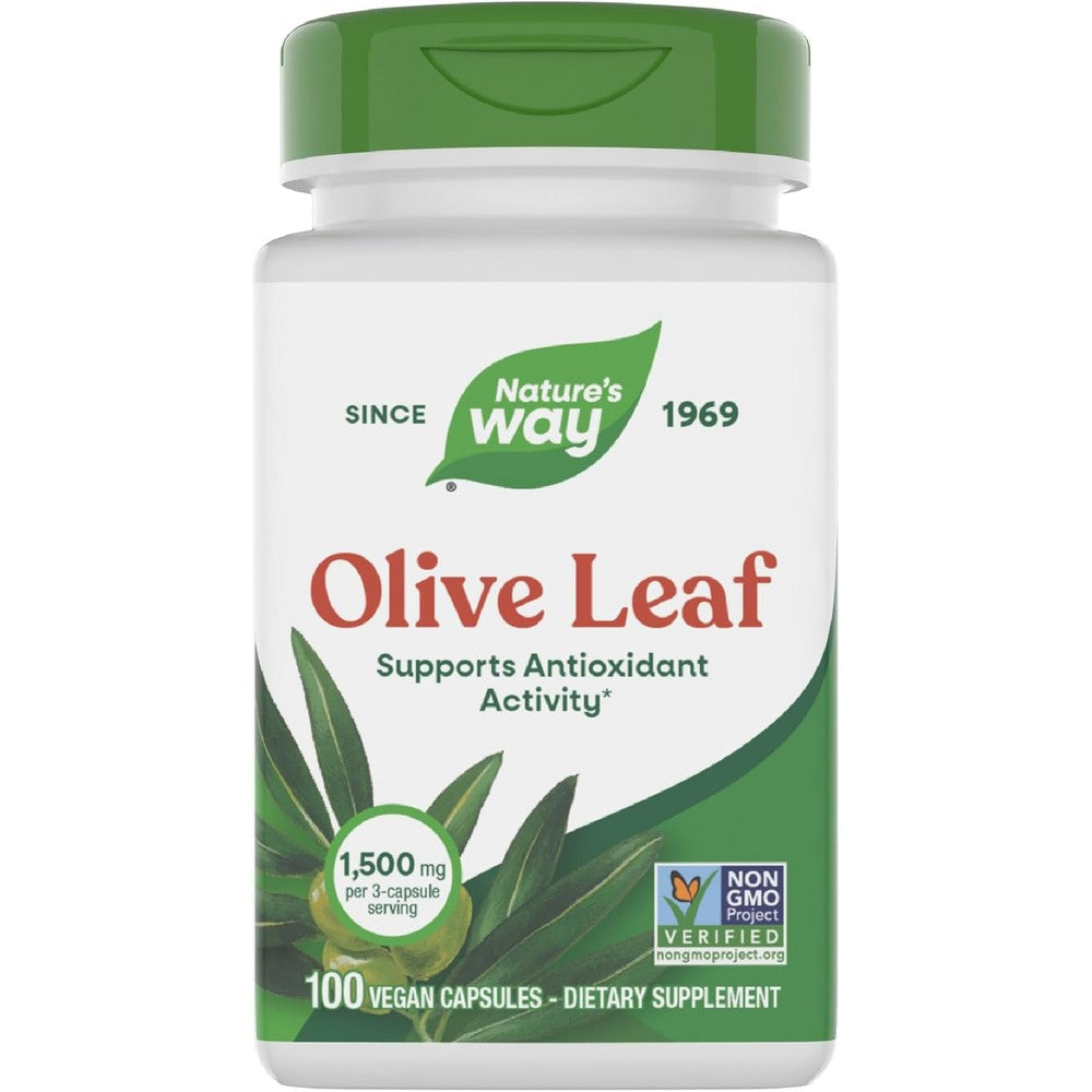 Natures Way Olive Leaf Extract 1500 mg bottle front view