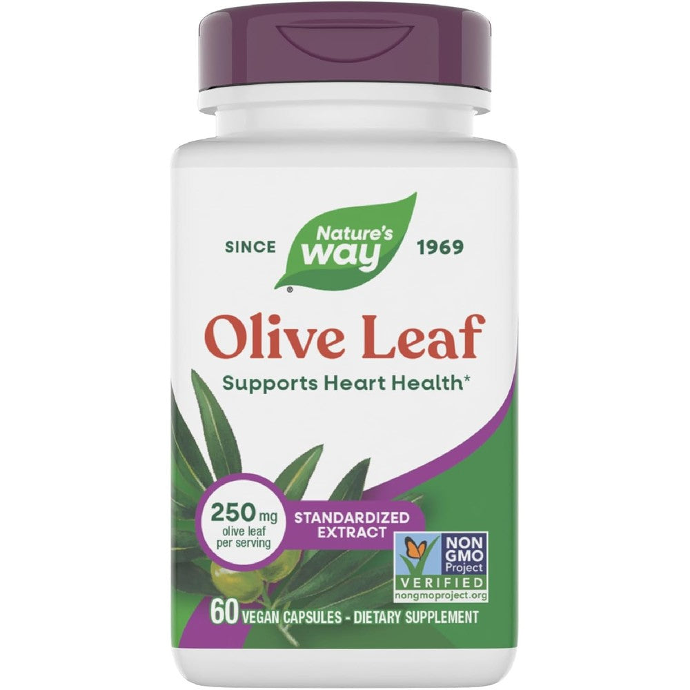 Natures Way Olive Leaf Standardized Extract bottle front view