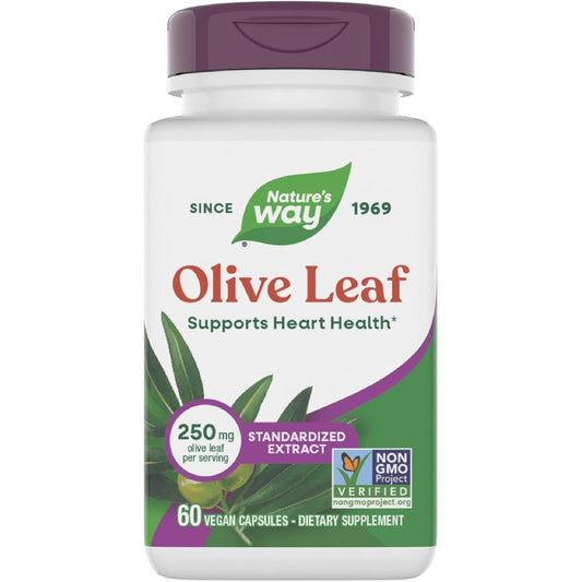 Natures Way Olive Leaf Standardized Extract bottle front view