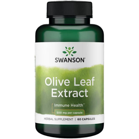 Swanson Olive Leaf Extract 500mg bottle front view