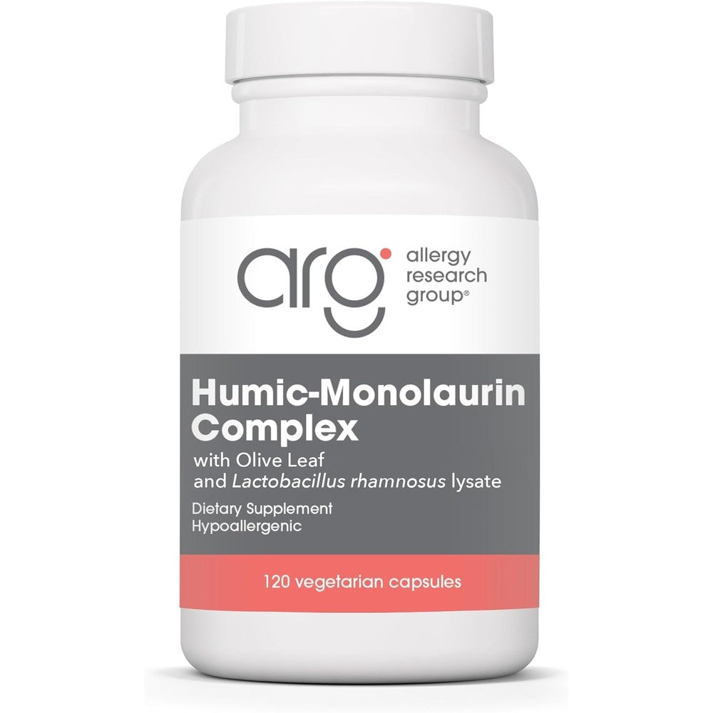 Allergy Research Group Humic Monolaurin Complex 120 capsules front bottle view for immune support