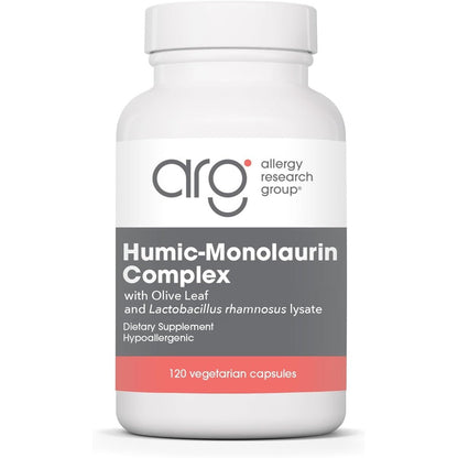 Allergy Research Group Humic Monolaurin Complex 120 capsules front bottle view for immune support