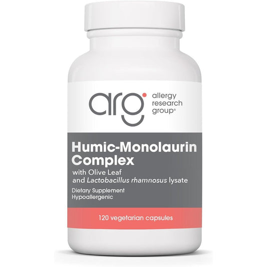 Allergy Research Group Humic Monolaurin Complex 120 capsules front bottle view for immune support