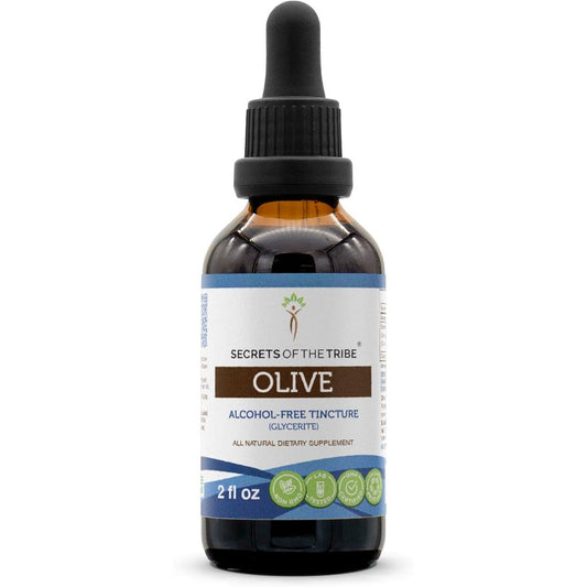 Secrets of the Tribe Olive Leaf Extract front view bottle for immune support.