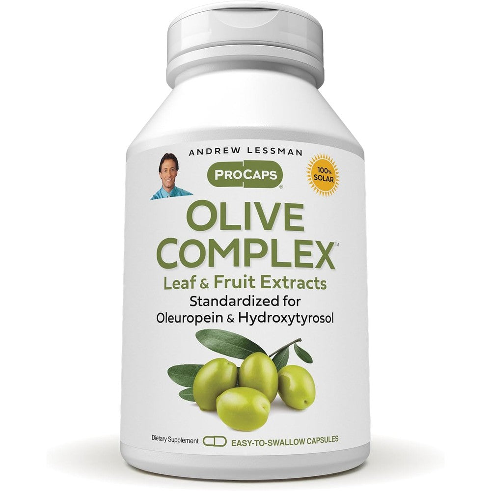 Andrew Lessman Olive Complex Antioxidant 120 Capsules front view showing product labels