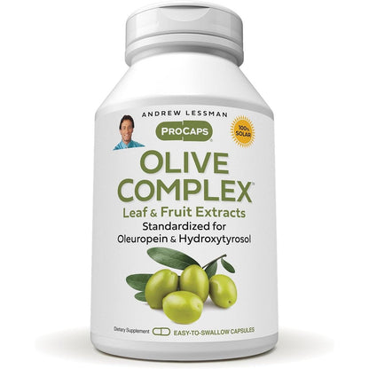 Andrew Lessman Olive Complex Antioxidant 120 Capsules front view showing product labels