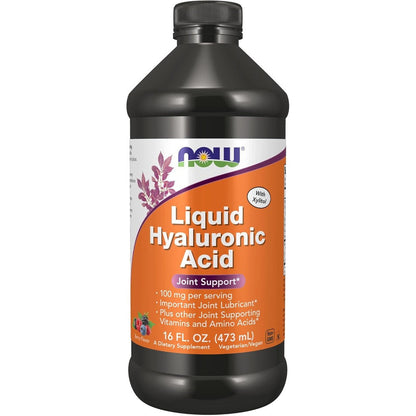 Now Foods Liquid Hyaluronic Acid Berry Flavor Front Bottle