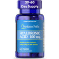 Puritan's Pride Hyaluronic Acid 100 mg 60 Capsules front bottle view supplement