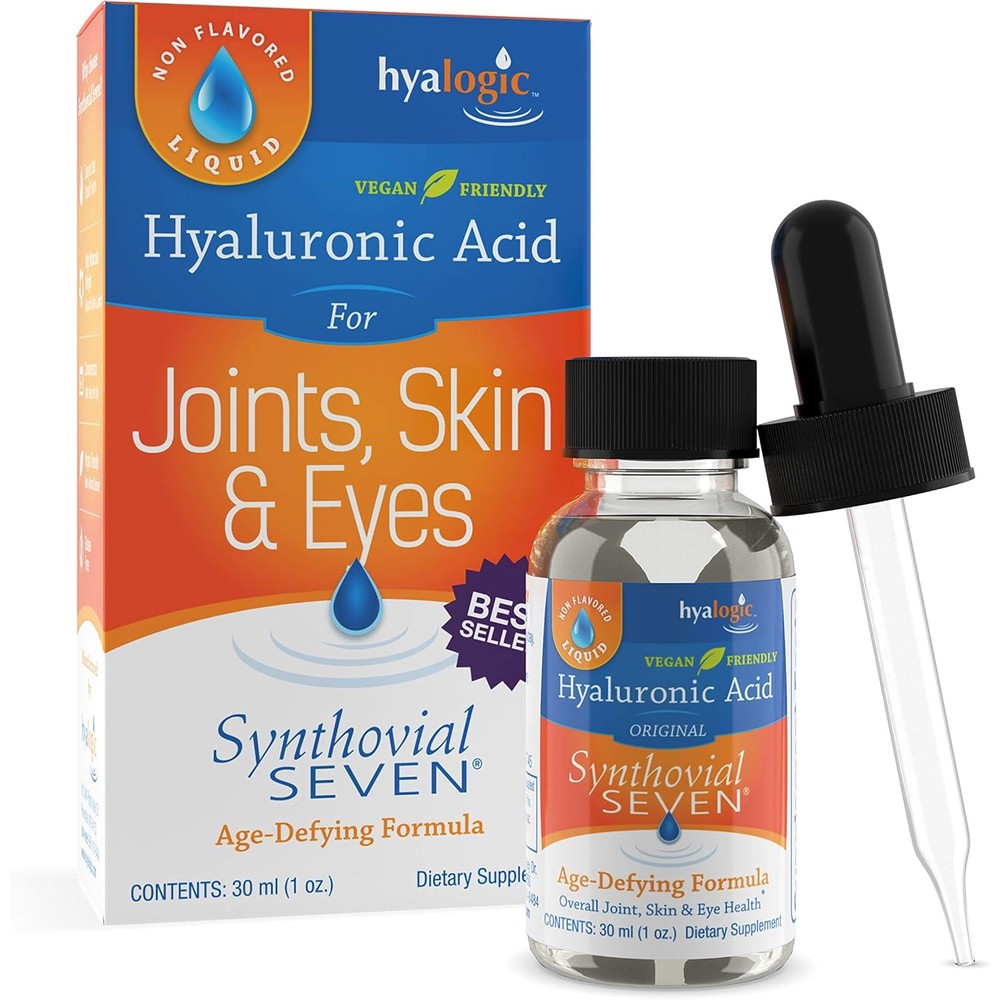 Hyalogic Synthovial Seven Liquid Hyaluronic Acid front view box and bottle