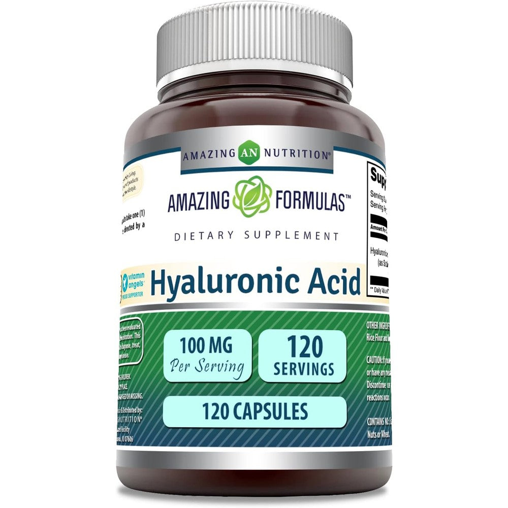 Amazing Nutrition Hyaluronic Acid 100 Milligram front view bottle