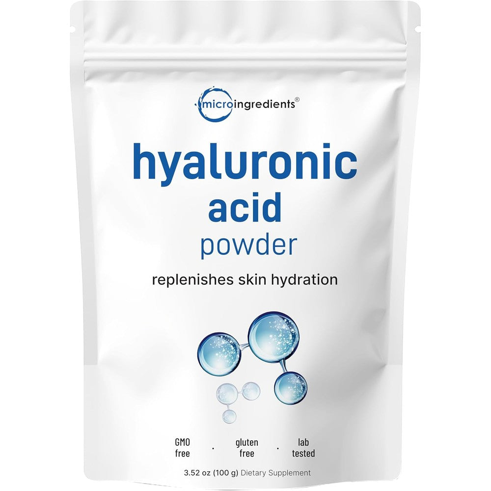 Micro Ingredients hyaluronic acid serum powder front view package