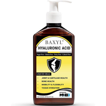 Baxyl Liquid Hyaluronic Acid Vegan Health Supplements front view