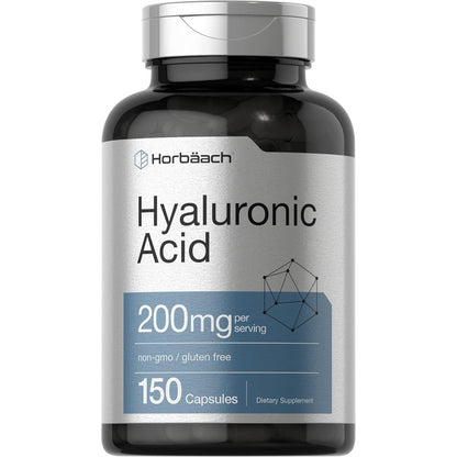 Horbäach Hyaluronic Acid 200mg 150 Capsules Front View
